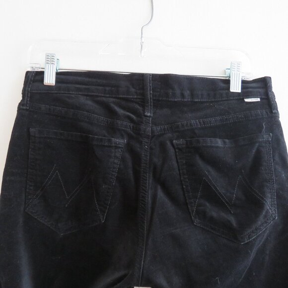 MOTHER The Charmer in My Life As A Snow Bunny Black Velvet Pants - Size 31 - Picture 9 of 13